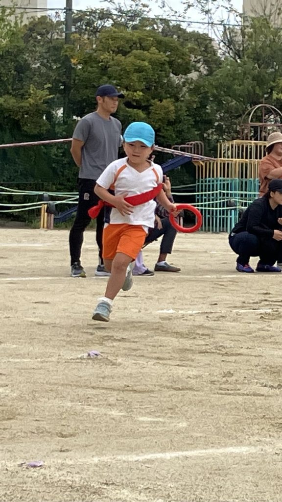 運動会　最後のリレー